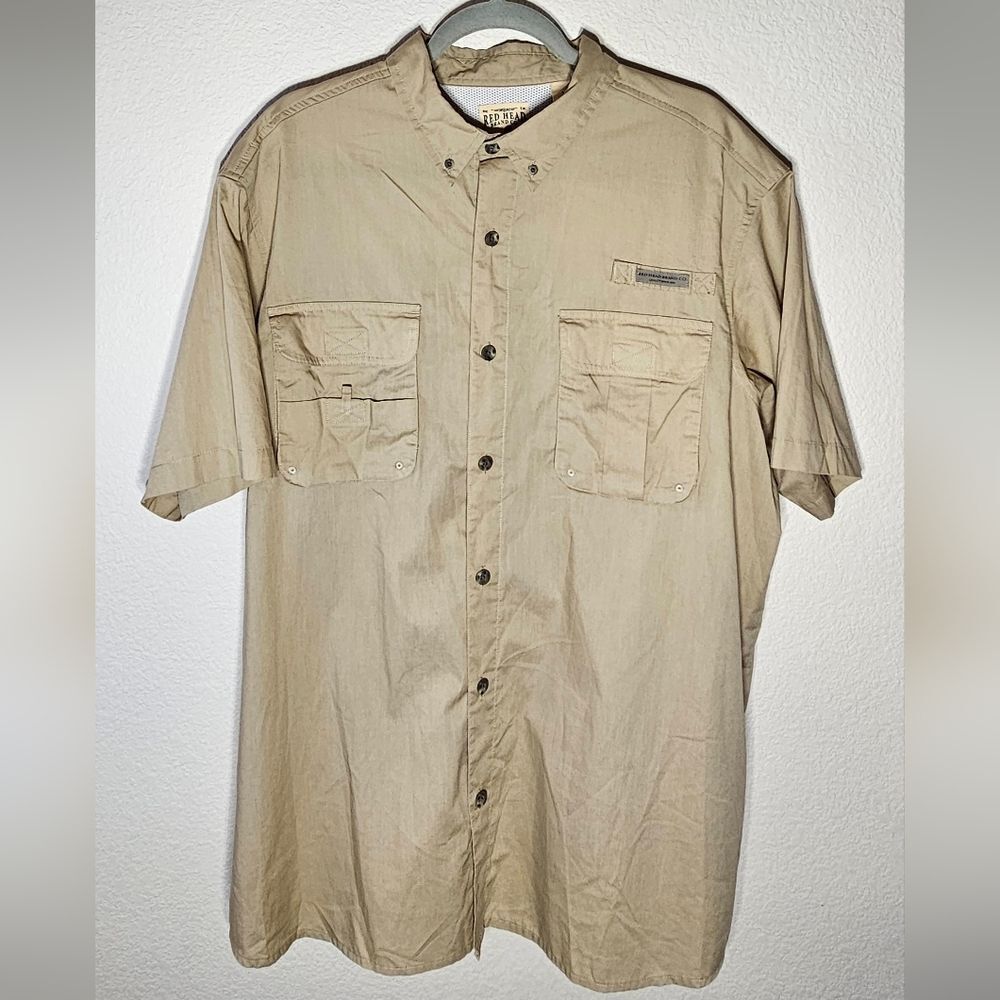 Red Head Brand Co Shirt Men's XL Outdoor Back Vent Button-up Shirt with Pocket